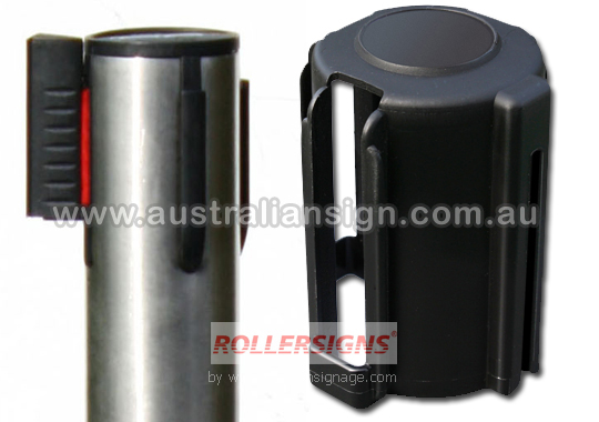 The adaptor fits over a normal tension barrier post. Fits Tensabarrier and Durapost and other brands